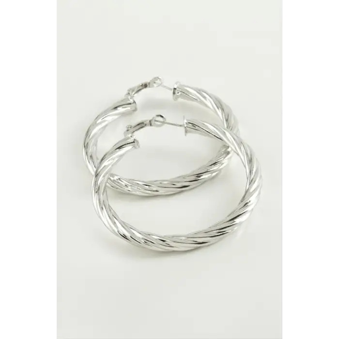 Burgulu Halka Küpe 4,5 cm