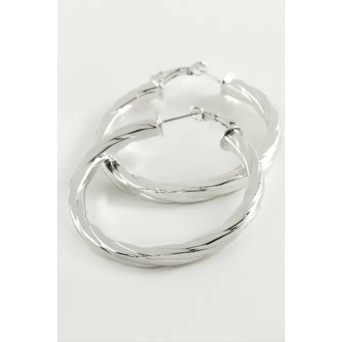 Burgulu Halka Küpe 4,5 cm