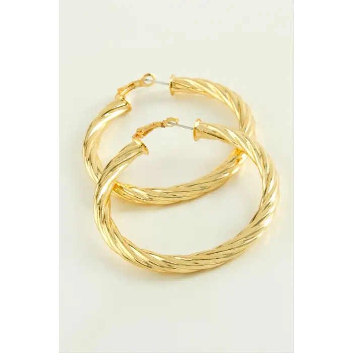 Burgulu Halka Küpe 6 cm