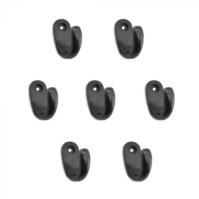 Büyük Tekli Fincan Askı, Dekor Askısı - Siyah, 100 Adet, 12x23x30 Mm