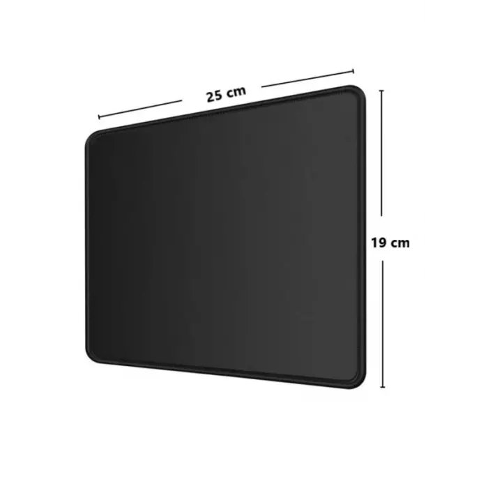 BX AKSESUAR 19X25 CM SİYAH OYUNCU MOUSEPAD DİKİŞLİ KAYMAZ TABAN MP01