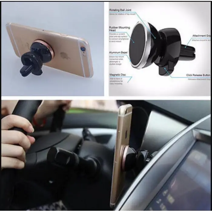 BX AKSESUAR ARAÇ PETEĞİNE TAKILAN YUVARLAK TELEFON TUTUCU AT03