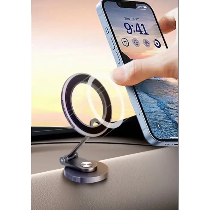 BX AKSESUAR MİNİ 360° OYNAR BAŞLIK MAGSAFE METAL ARAÇ İÇİ TELEFON TUTUCU AT19