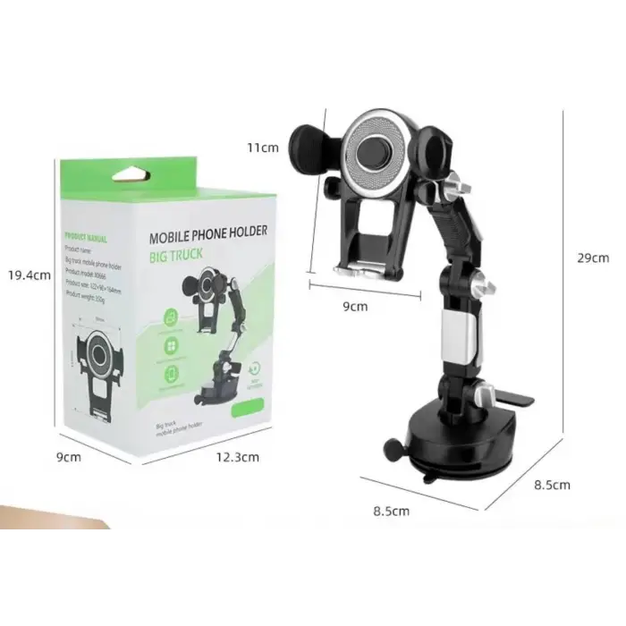 BX AKSESUAR UZUN GÖVDE TELESKOPİK VANTUZLU ARAÇ İÇİ TELEFON TUTUCU AT17