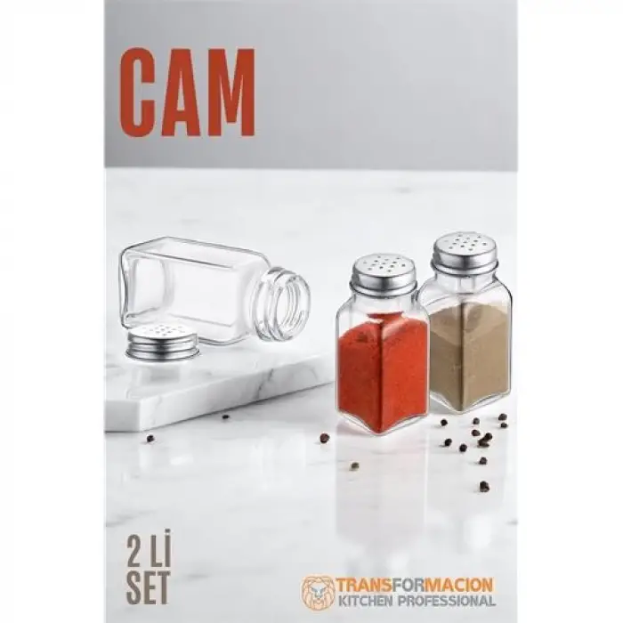 BX Cam Tuzluk Biberlik Karabiberlik 2 li SET