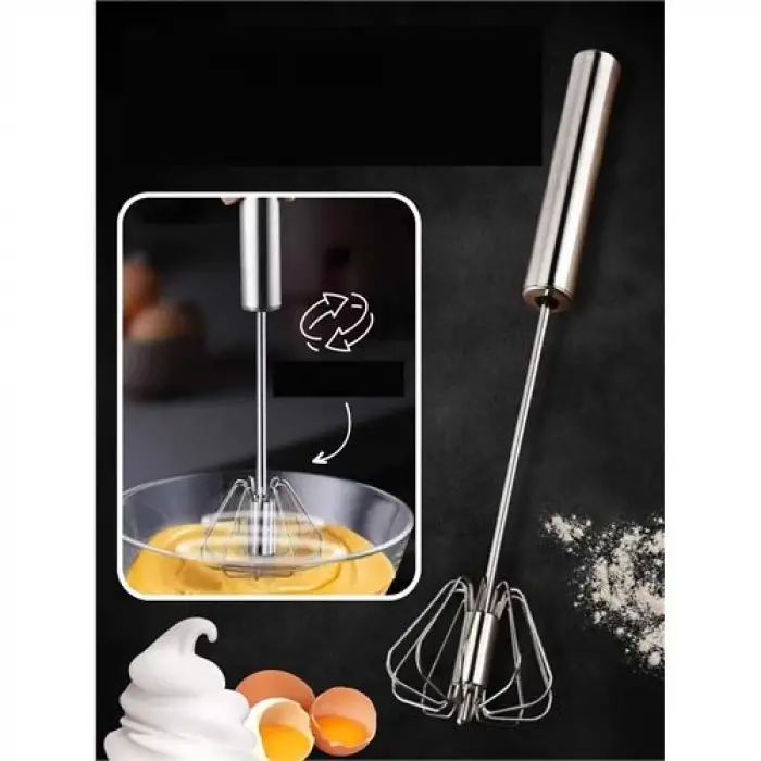 Dönerli Çırpıcı 304 Paslanmaz Çelik Yumurta Çırpıcı