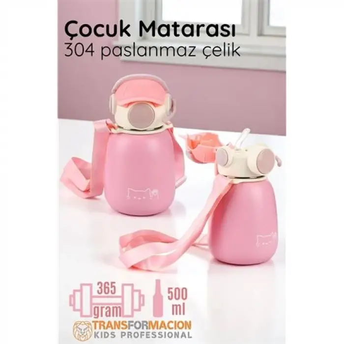 BX Inox Çelik Hafif Çocuk Matarası 500 ml KAPASİTELİ