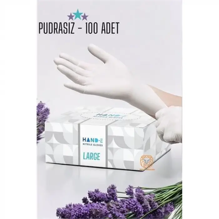 BX Kuaför Eldiven Güzellik Salonu Berber Dövme Eldiveni LARGE BEYAZ 100 ADET