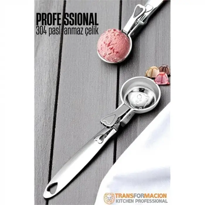 BX Mandallı Dondurma Kaşığı Dondurma Porsiyon Kaşığı Kurabiye Köfte Helva Porsiyonlama