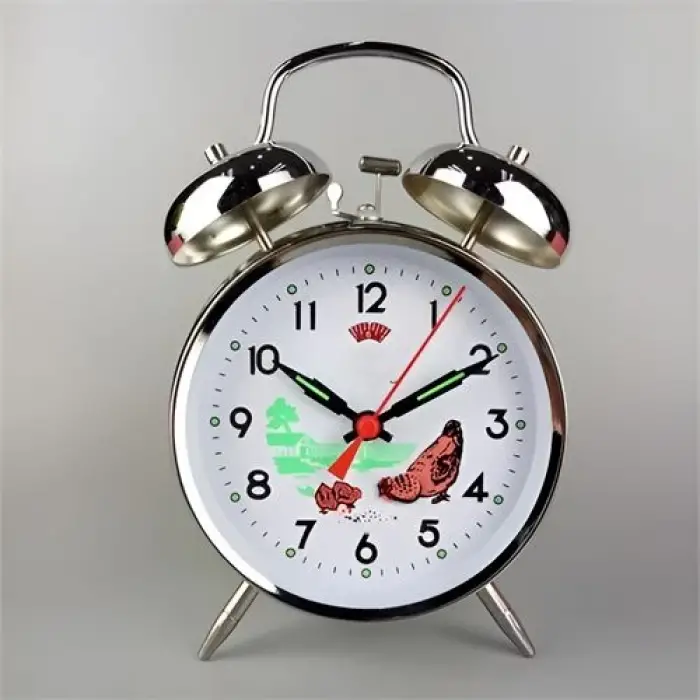 BX Masa Saati Metal Tavuk ve Civcivler