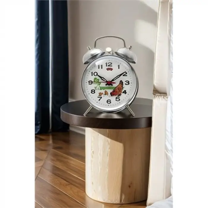 BX Masa Saati Metal Tavuk ve Civcivler