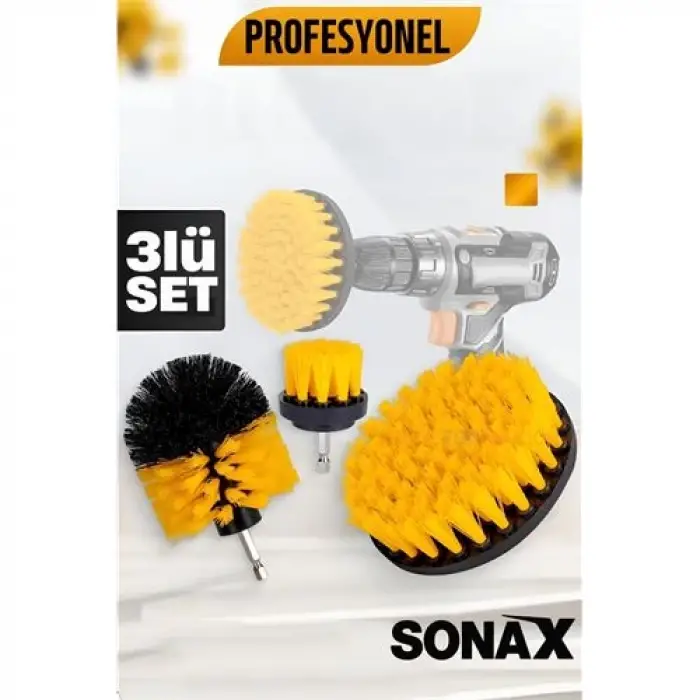 BX Matkap Fırçası - Matkap Ucuna Takılan Fırça Seti Sonax - Profesyonel Temizlik Fırçaları