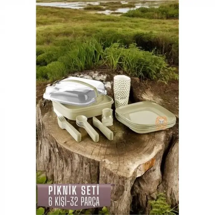 BX Piknik Seti 6 Kişilik 32 Parça LATTE