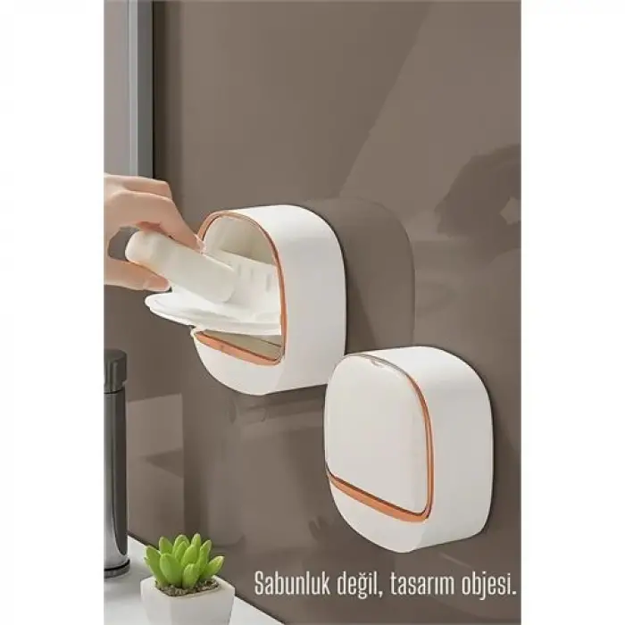 Tasarım Obje 2 Lİ Sabunluk - Kendinden Yapışkanlı Sabunluk