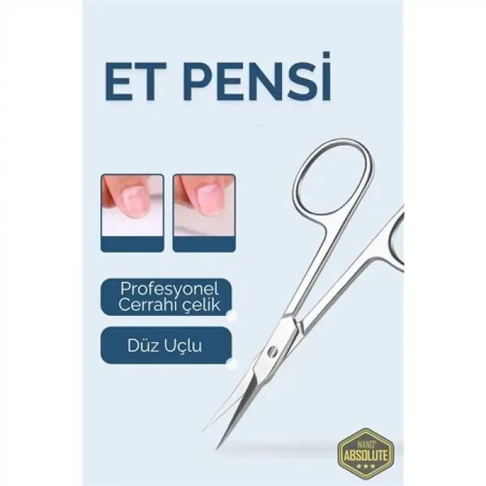 BX Tırnak Et Temizleme Makası - DÜZ UÇLU Kütikül Makası- Et Pensi Profesyonel Cerrahi Çelik