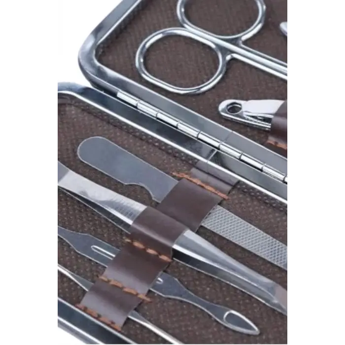 Çantalı 7 Parça Manikür Pedikür Seti Tırnak Makası Cımbız Törpü