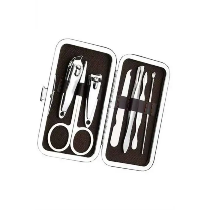 Çantalı 7 Parça Manikür Pedikür Seti Tırnak Makası Cımbız Törpü