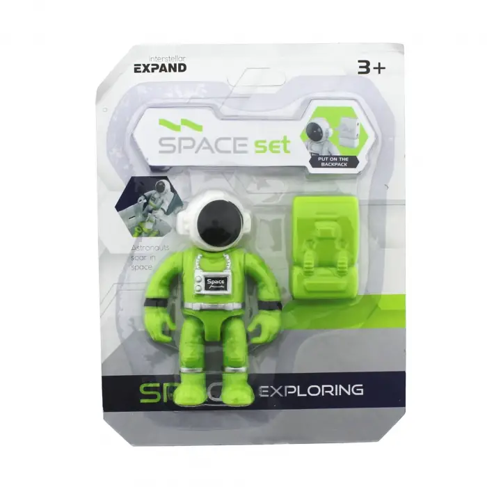 Çantalı Yeşil Astronot Figür