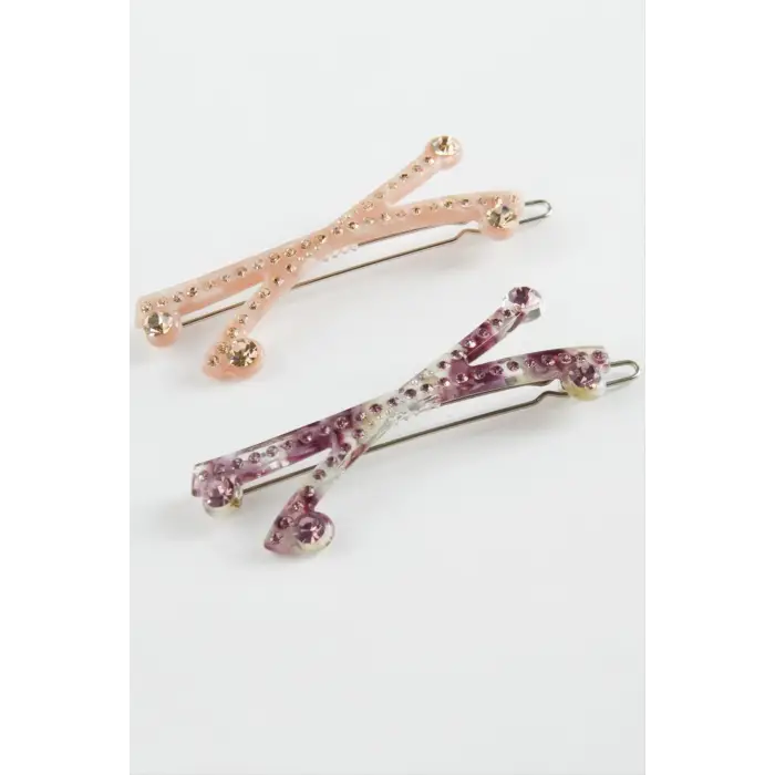 Çarpı Taşlı Klipsli Toka