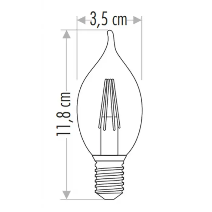 CATA CT 4062 4W Led Flament Ampul 3200K Günışığı E14 Duy