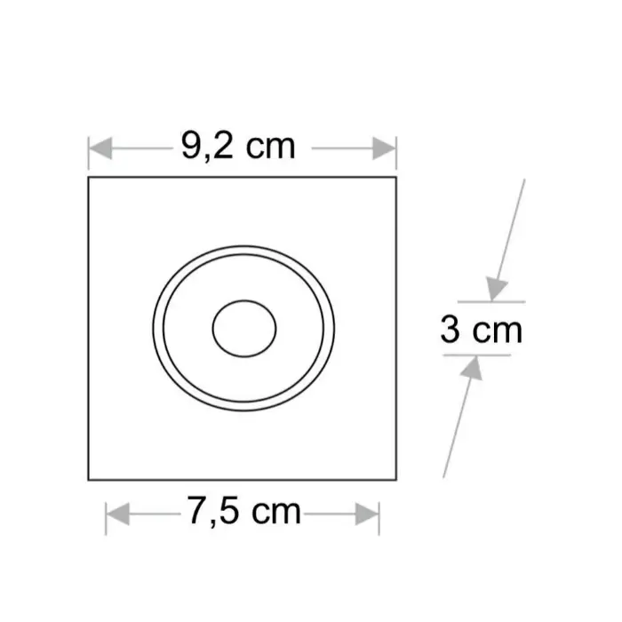 CATA CT 5053 Siyah Platin Spot Kasası