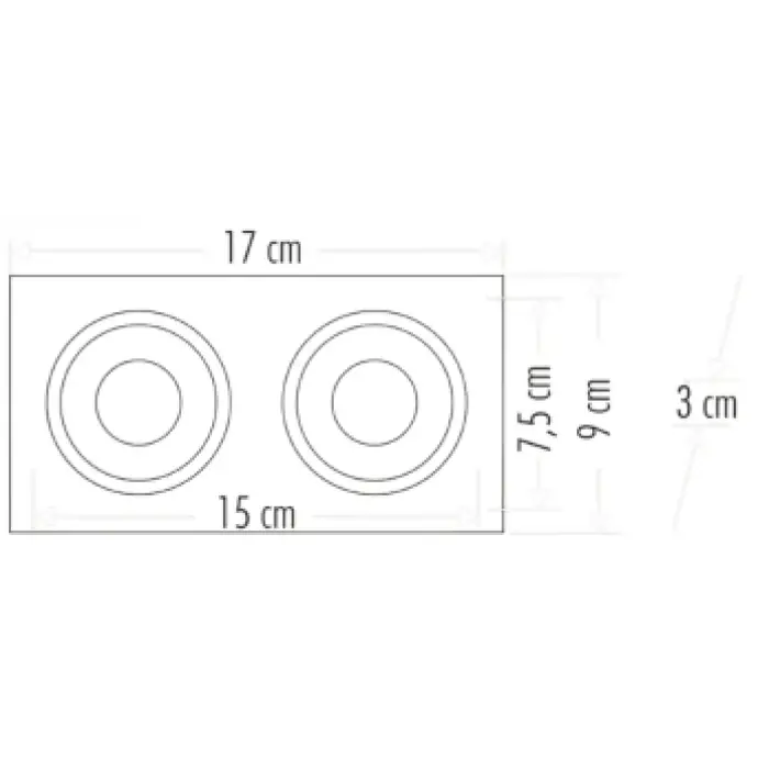 CATA CT 5056 Jaguar Siyah Bakır İkili Spot Kasası
