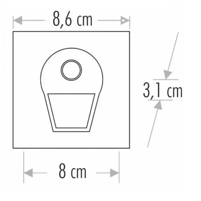 CATA CT 5170 1W Füme Kasa Sensörlü Koridor Aydınlatması 3200K Gün Işığı