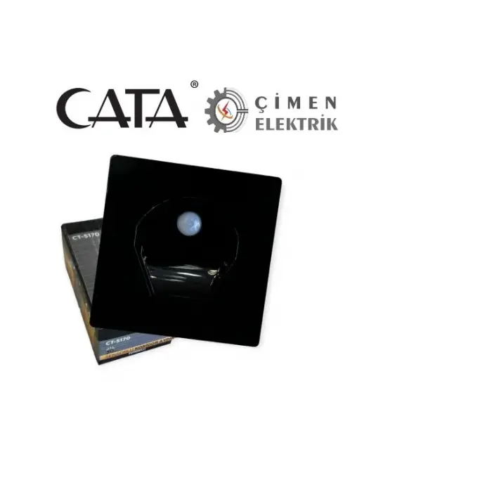 CATA CT 5170 1W Siyah Kasa Sensörlü Koridor Aydınlatması 6400K Beyaz Işık