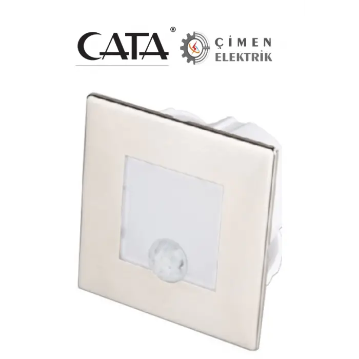 CATA CT 5183 1.5 W Radar Sensörlü Kare Koridor Aydınlatması 3200K Günışığı