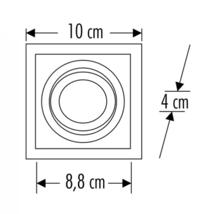 CATA CT 5225 Siyah Satin Spot Kasası