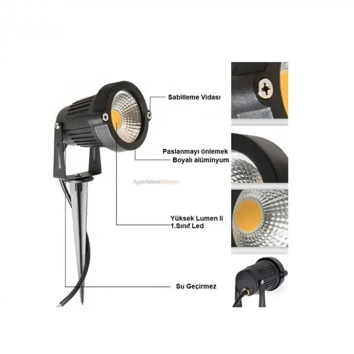 CATA CT 7300 7W Bahçe Armatürü Amber