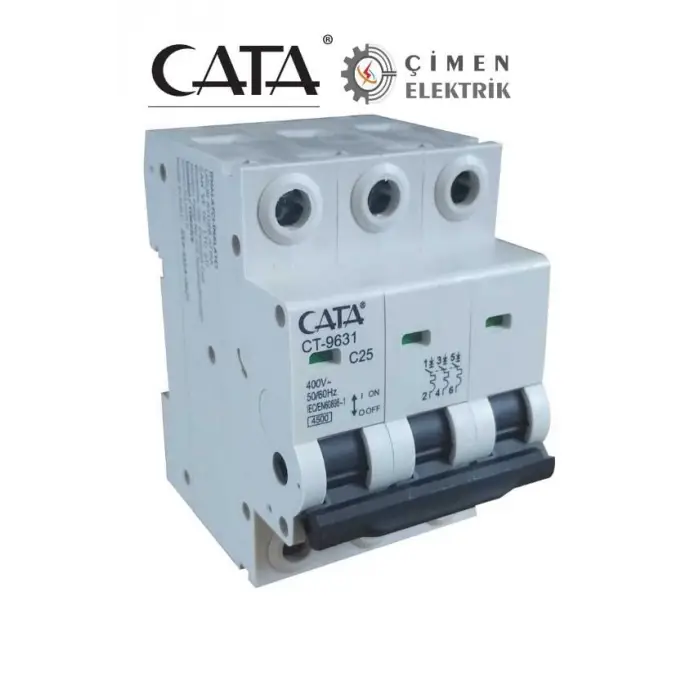 CATA CT 9631 3X25A 4.5Ka C Tipi Otomatik Sigorta