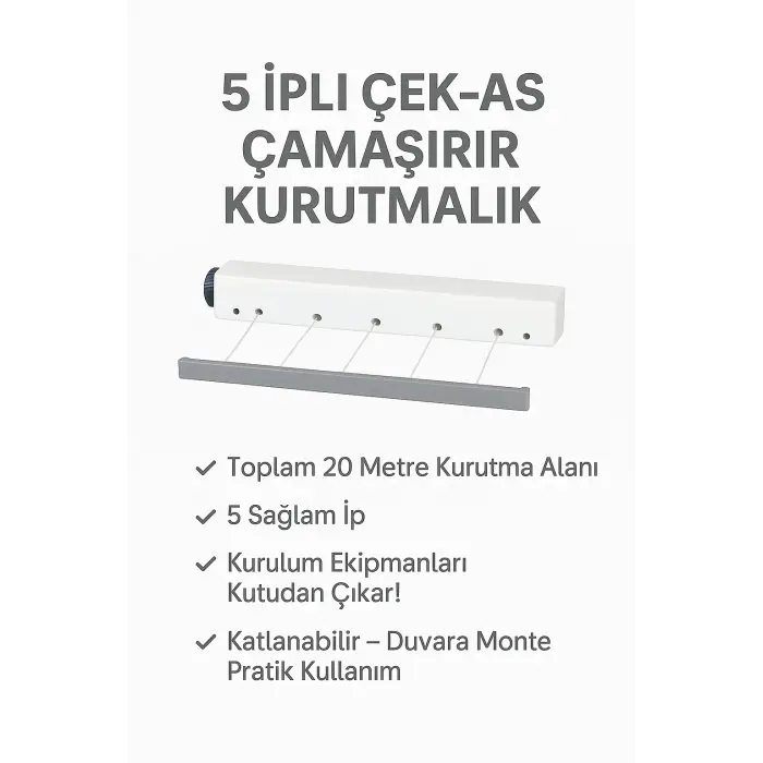 Çek As Ger As 5 İpli 20 Mt