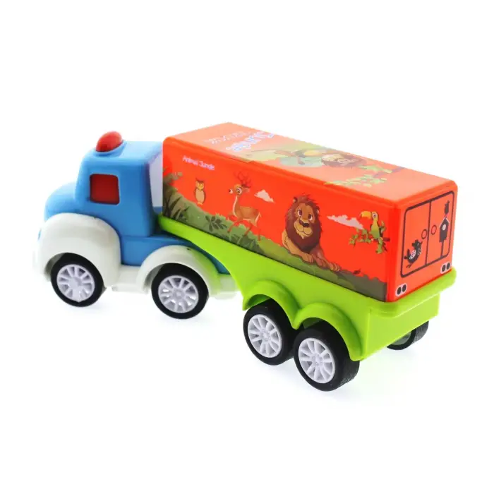 Çek Bırak Mini Sevimli Turuncu Tır