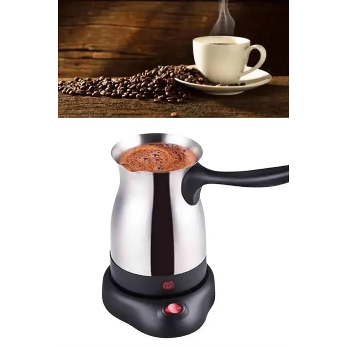 Çelik Kahve Makinesi Cezve 800 Watt Paslanmaz Çelik Türk Kahvesi Makinesi