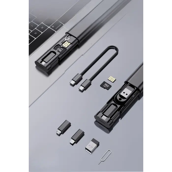 Cep Tipi 60w Bas Aç Type-c,iphone Şarj,micro Usb Hızlı Şarj Data Kablo Seti