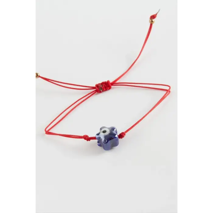 Çiçek Cam İp Bileklik