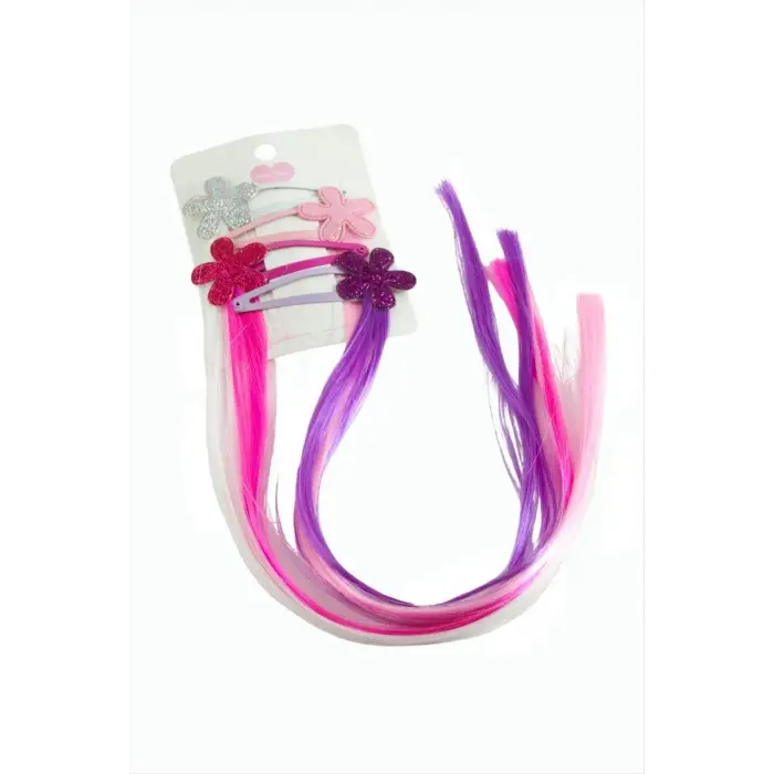 Çiçek Çıtçıtlı Saç Aksesuarı 4 Adet