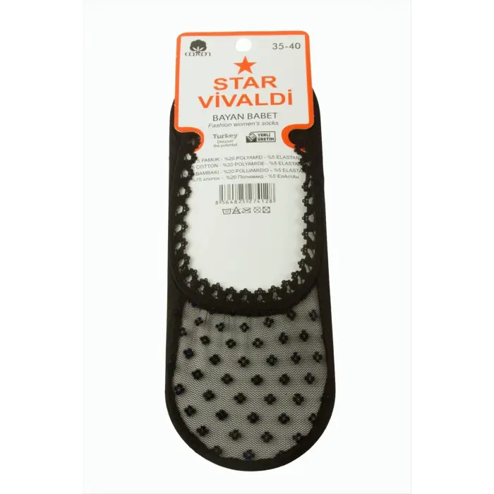 Çiçek Dantel Babet Çorap