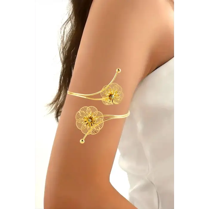 Çiçek Figürlü Üst Kol Pazu Bilekliği