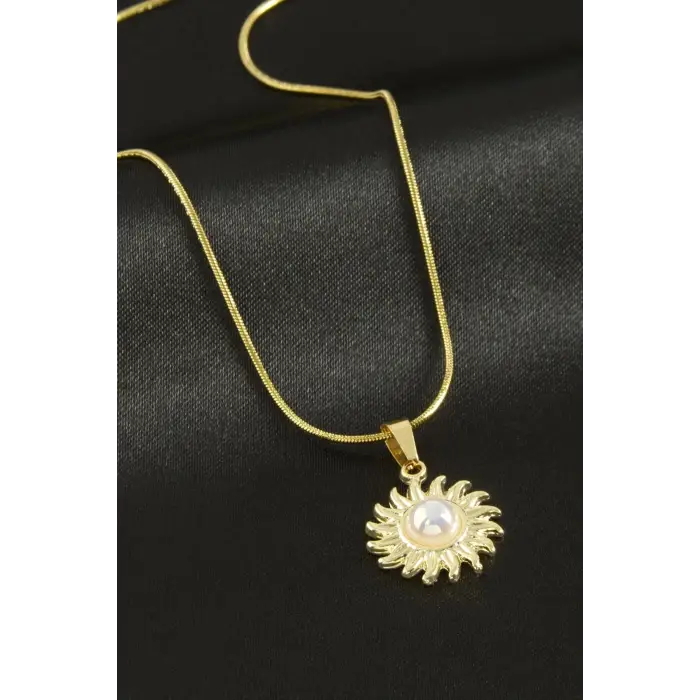 Çiçek İnci Çelik Kolye