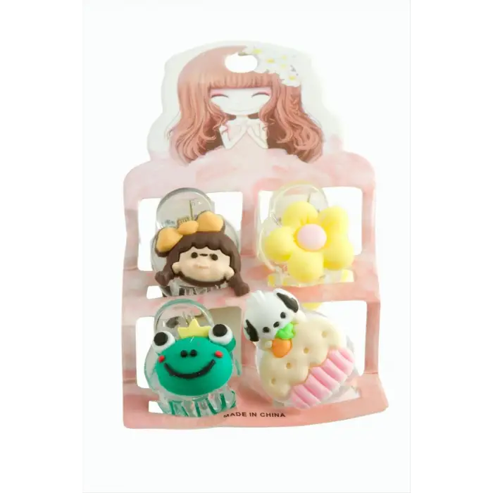 Çiçek Küçük Mantal Toka 4 Adet