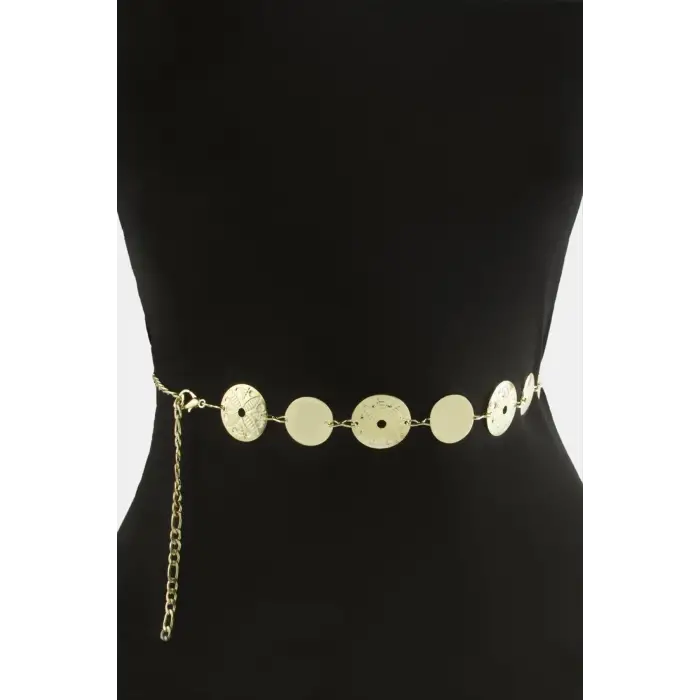 Çiçek Metal Zincir Kemer