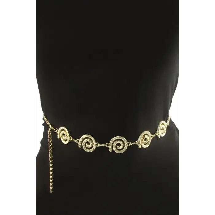 Çiçek Metal Zincir Kemer