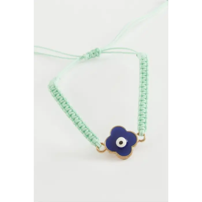 Çiçek Nazar Makrome Örgülü Bileklik