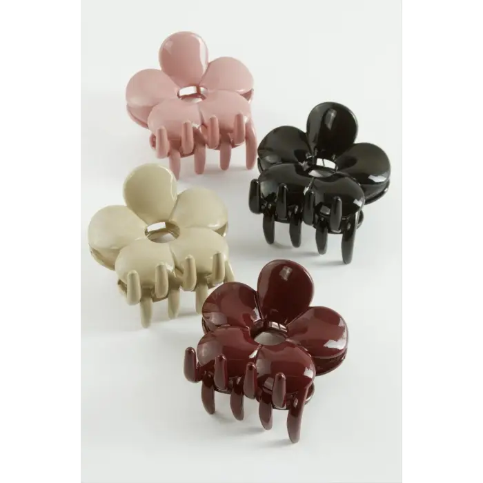 Çiçek Renkli Mandal Toka 8 cm