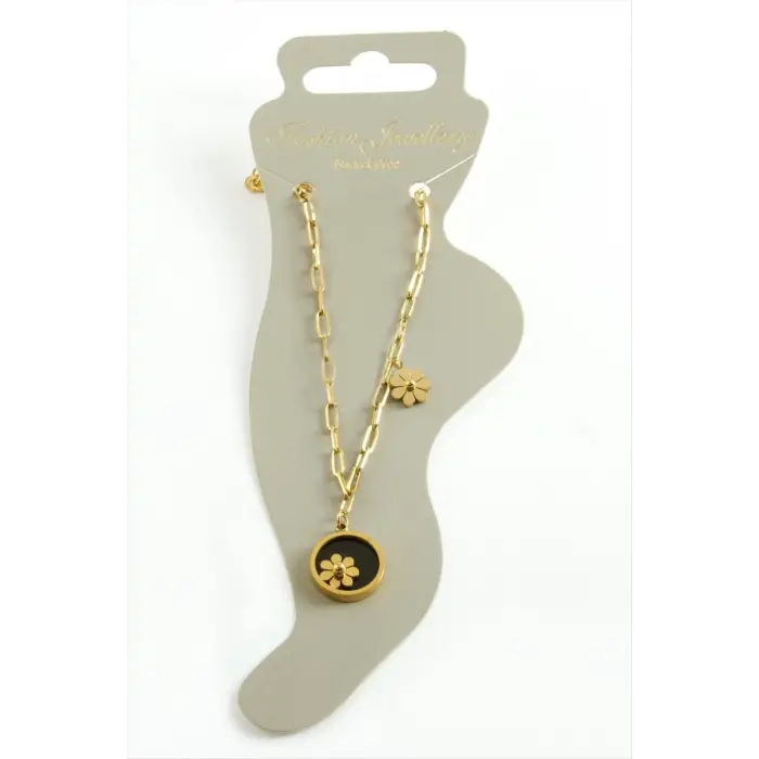 Çiçek Sedef Lüks Çelik Halhal