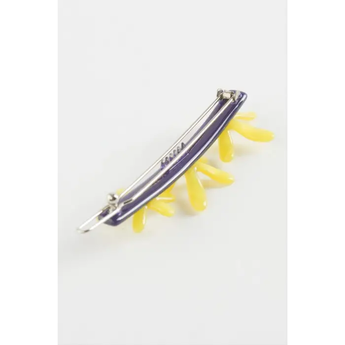 Çiçek Taşlı Klipsli Toka