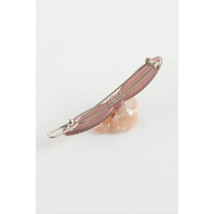 Çiçek Taşlı Klipsli Toka