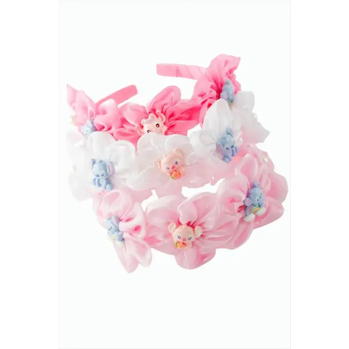Çiçek Tavşancık Tüllü Çocuk Taç